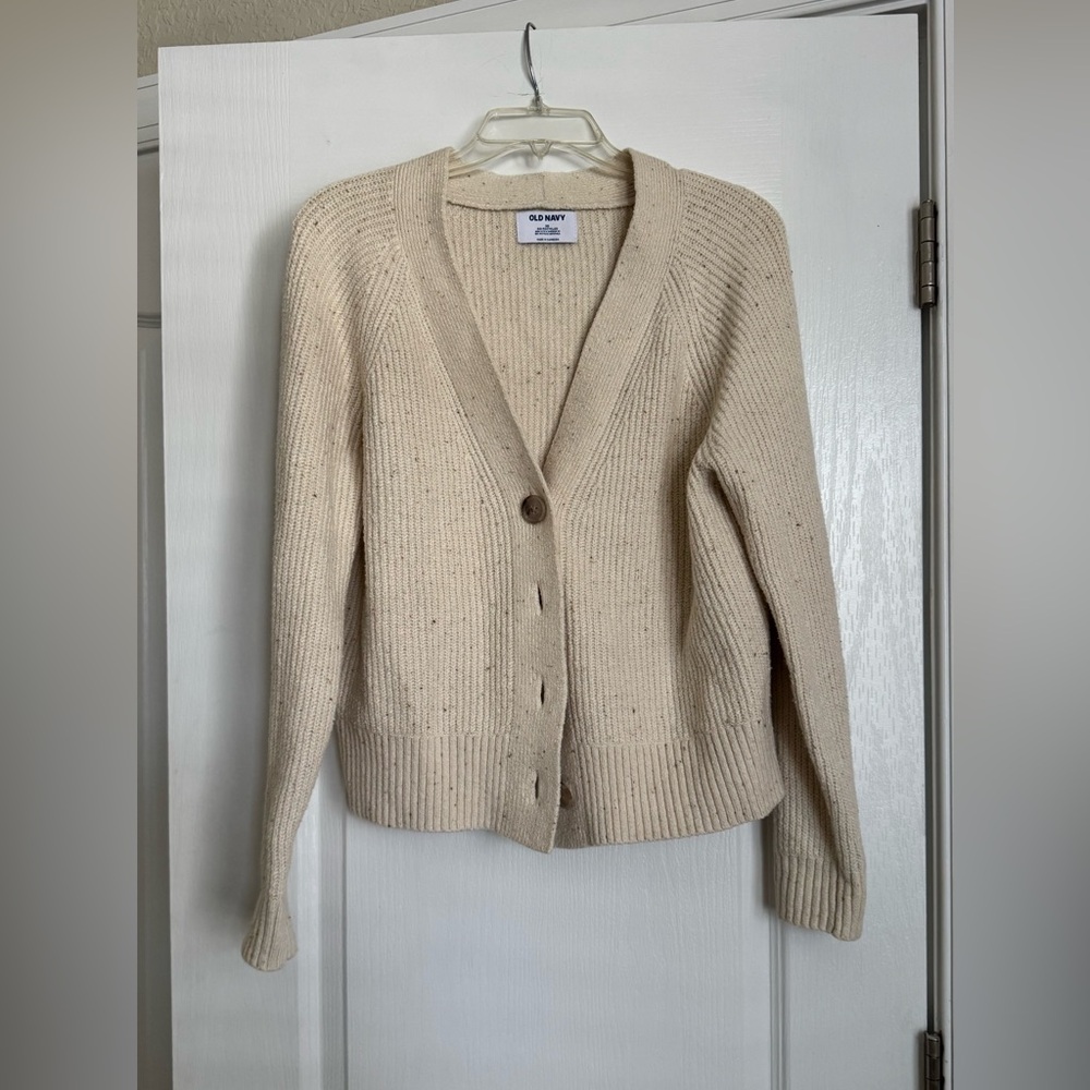 Old Navy Cream Cardigan Sweater
